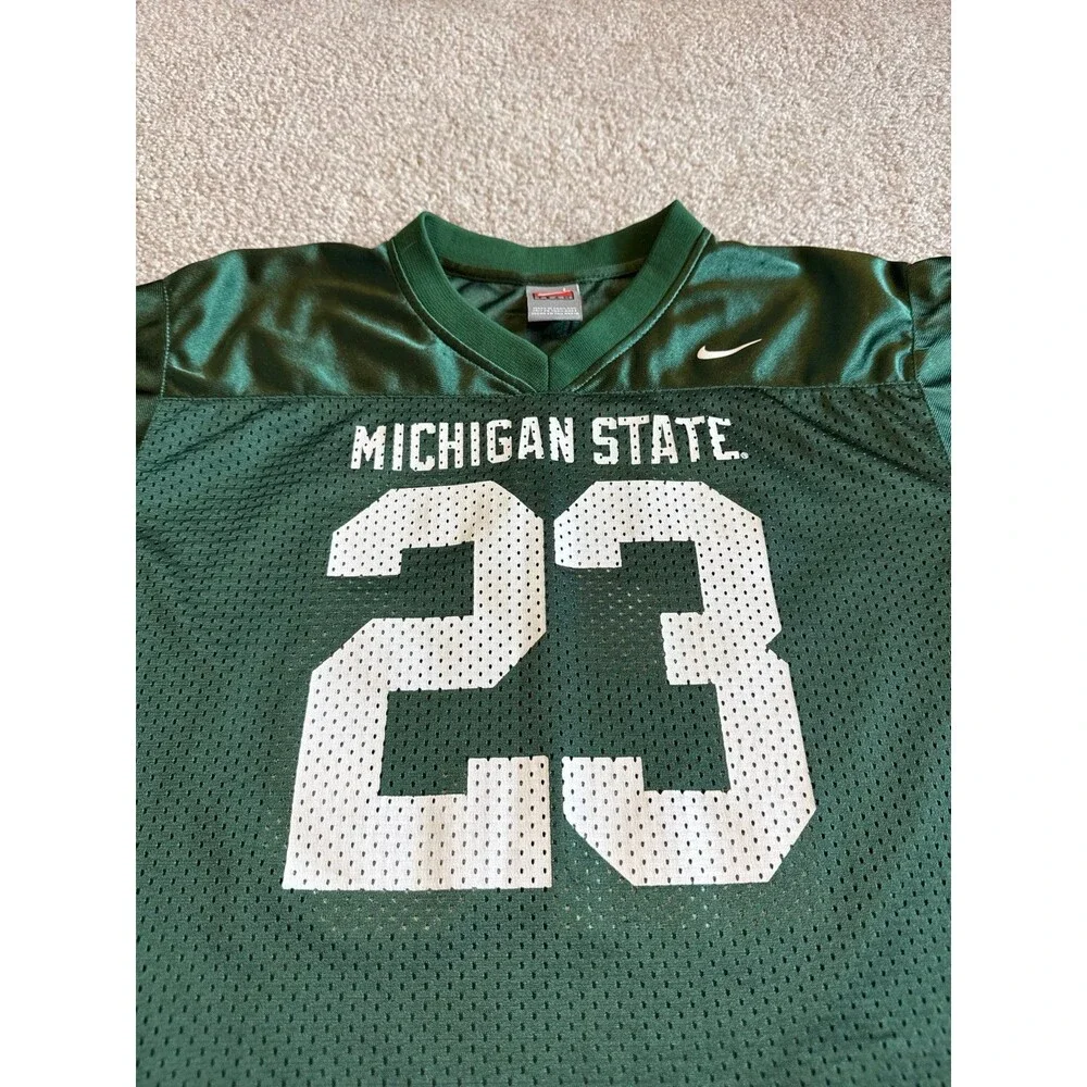 Vintage Michigan State Spartans Nike Youth Football Jersey Size Large